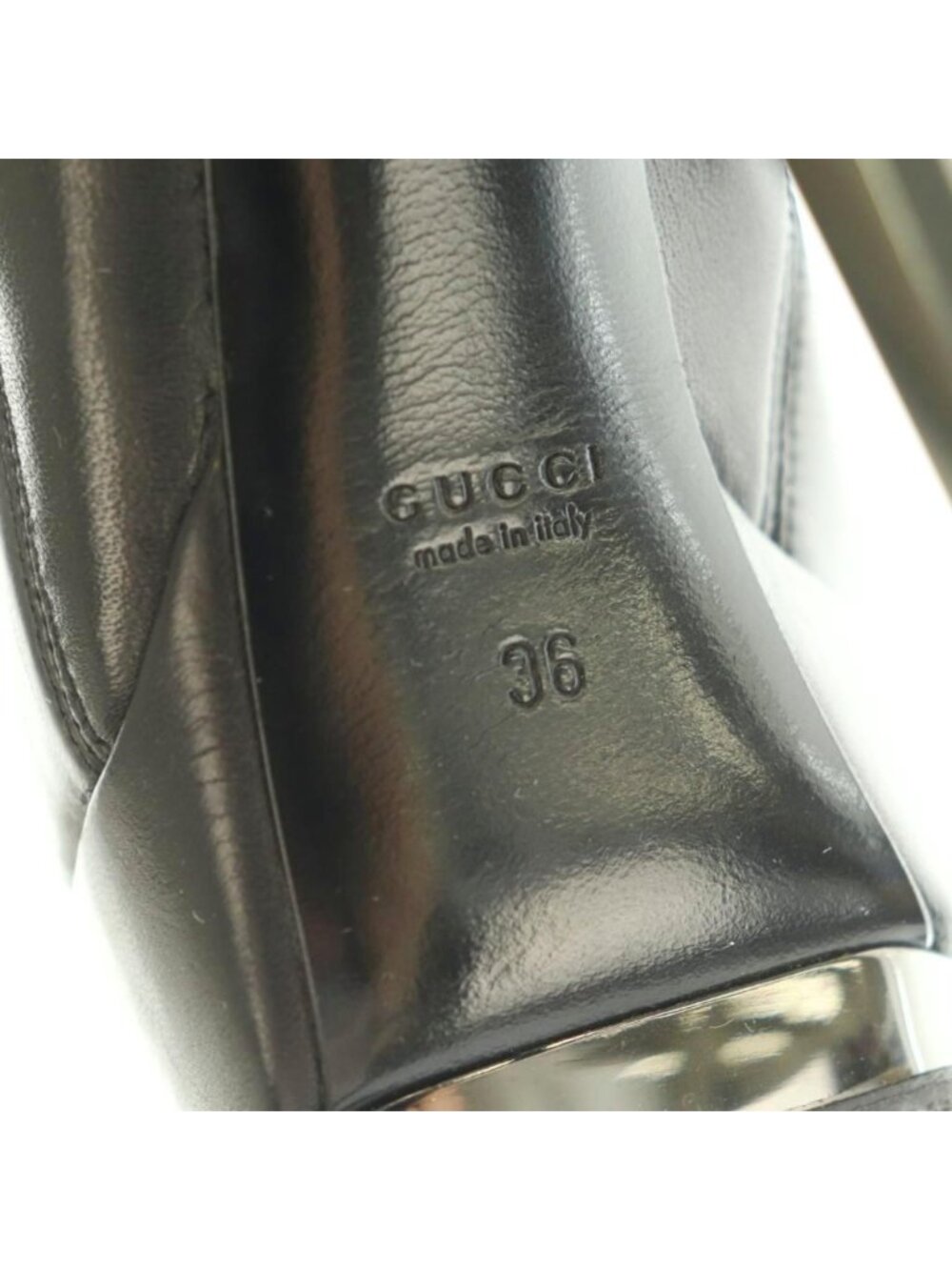 ★SOLD★ Gucci Thigh High Boots Platform Pin Heels 36 Black - Picture 8 of 9